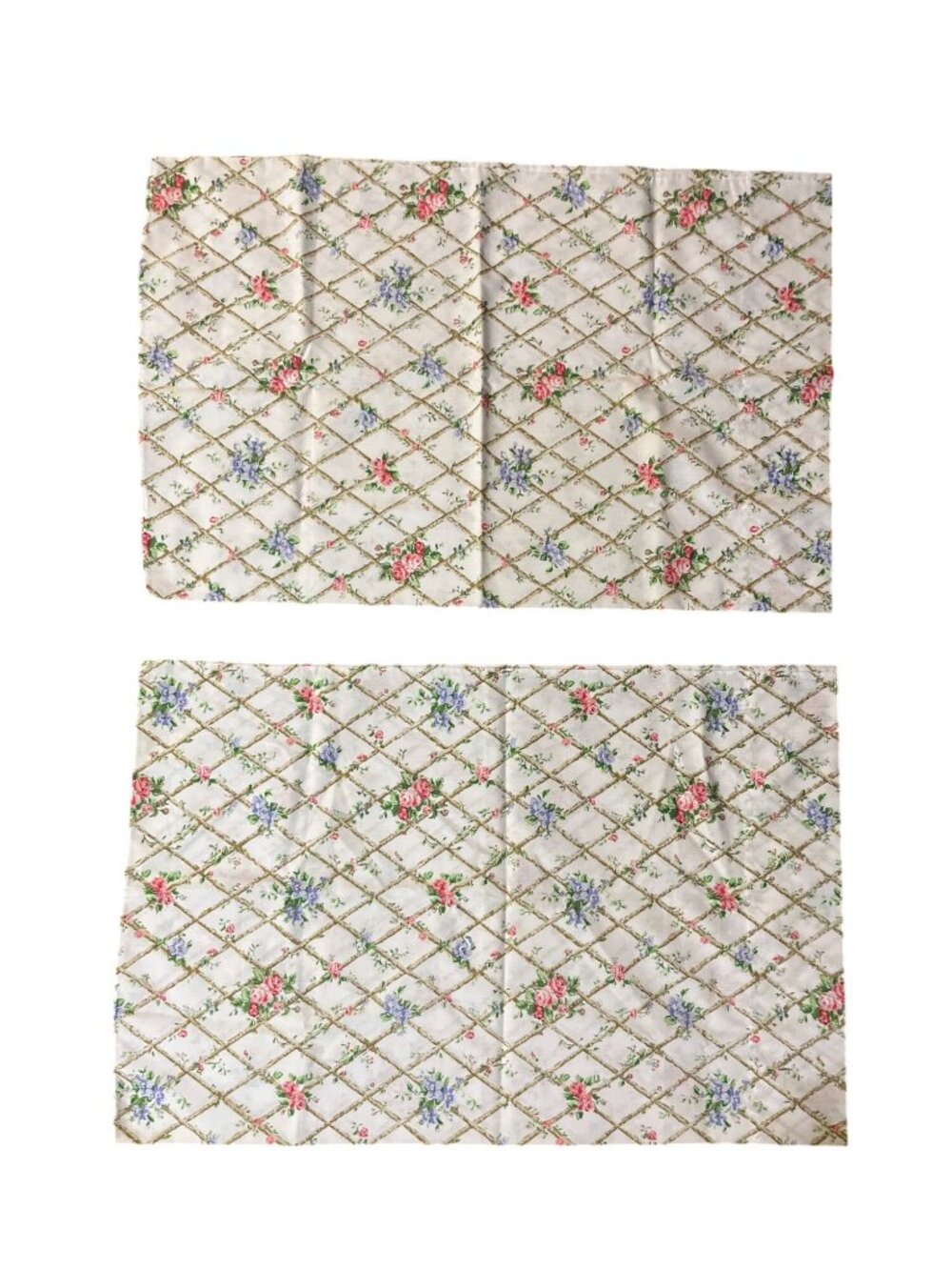 Vintage Martex Floral Pillowcases Set 2 No Iron Percale Standard Roses Used